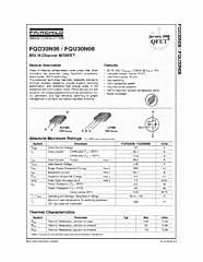 DataSheet FQU30N06 pdf